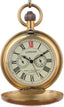 Vintage Copper Train London Design Hand Winding Mechanical Pocket Watc