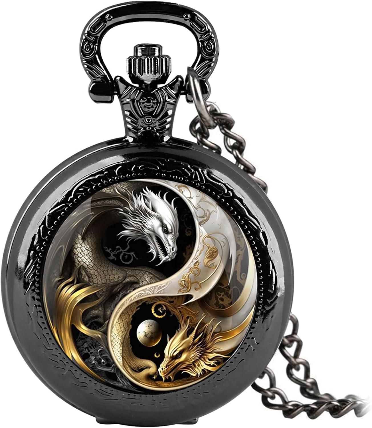 Vintage Pocket Watch for Women Men Graphic Design Quartz Pocket Watche