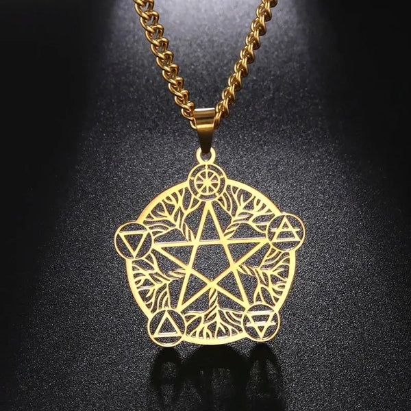Stainless Steel Pentagram Necklace