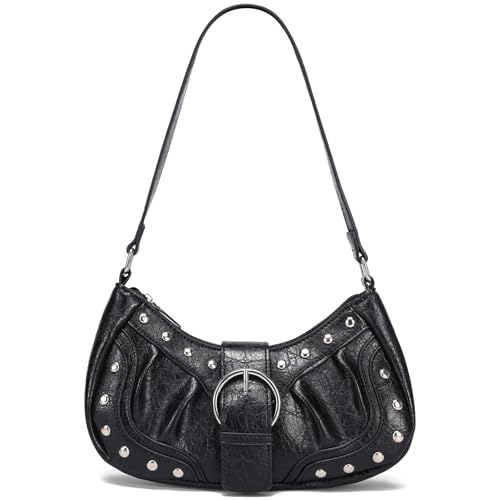 Y2K Small Shoulder Purse — Vintage Studded Goth Grunge