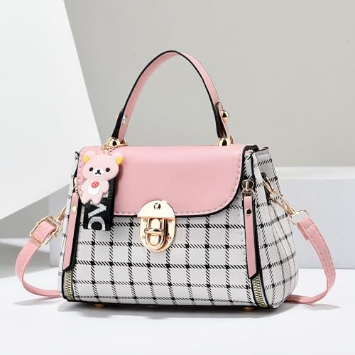 Sweet Small Plaid Crossbody Satchel