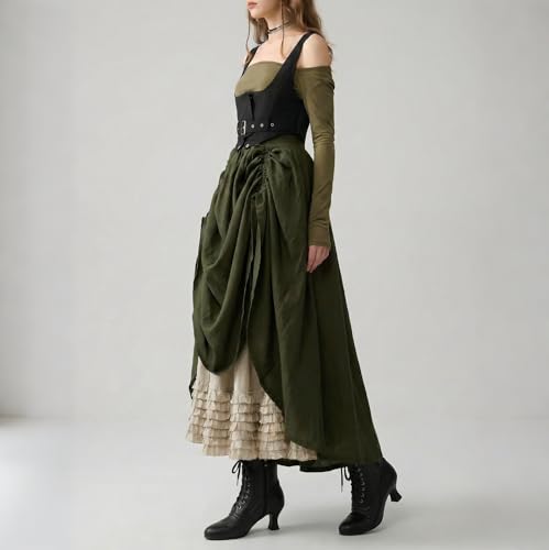 Women Victorian Lace Up Ankle Boots with Side Zipper Round Toe Kitten Heel Vintage Booties