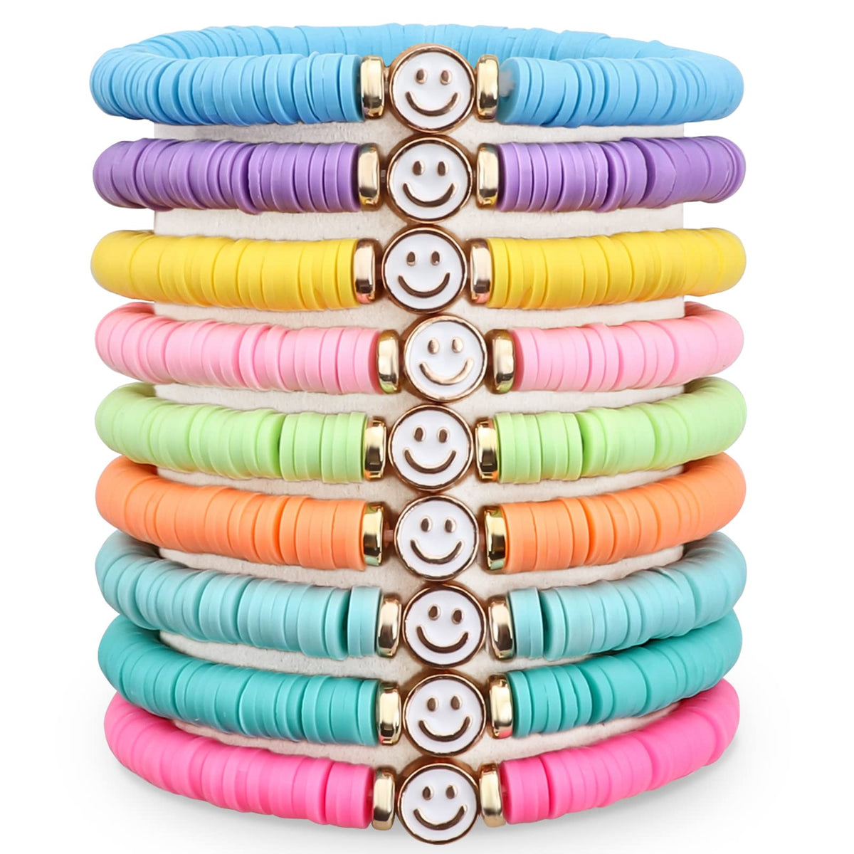 JIASHUYEYE Party Favors for Kids Ages 8-12, Colorful Preppy Friendship Bracelet Set for Girls, Birthday Goodie Bags and Classroom Prizes