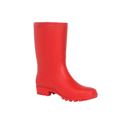 Women's Mid Calf Rain Boots Waterproof Fashion Shoes