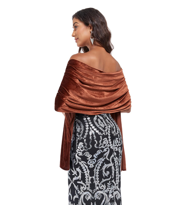 Velvet Shawl Wraps for Women Evening Bridesmaid Winter Shawl Cover