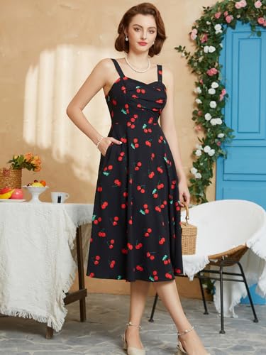 Belle Poque Women's Vintage Midi Tea Party Cocktail Dress