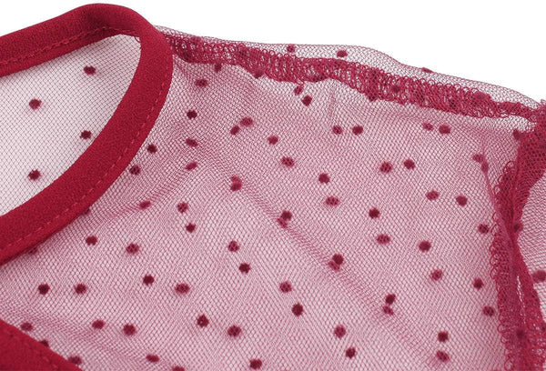 Women's Vintage Polka Dot 1950s Audrey Retro Rockabilly Prom Dress 50's 60's A-Line Cocktail Party Swing Dress