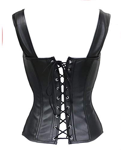 Renaissance Steampunk Faux Leather Bustier Corset