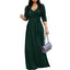 FANDEE Women's 2026 Maxi Dress - Solid Color Bohemian Summer Long Maxi Dress V-Neck 3/4 Sleeve