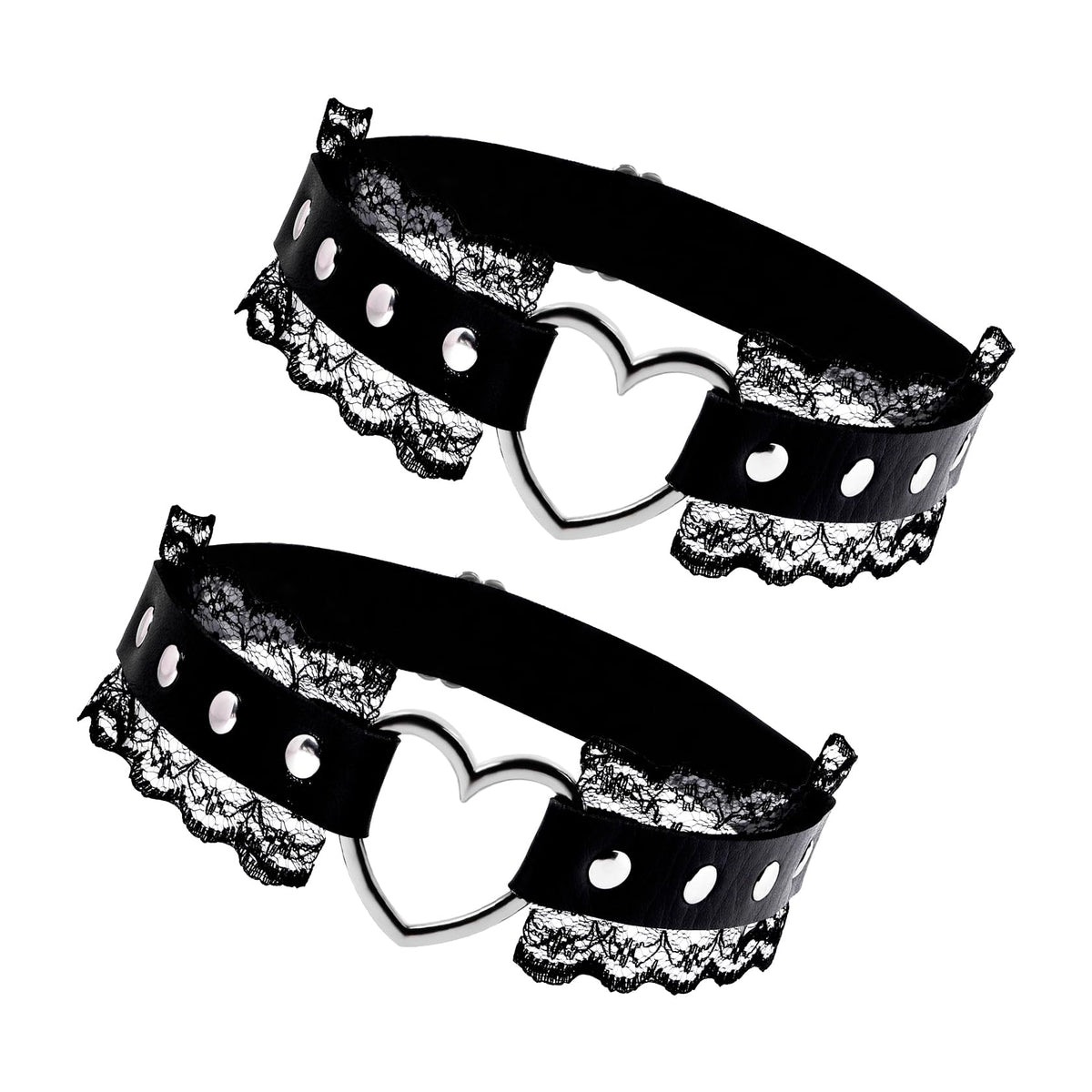 Leather Garter Belt for Women Girl Gothic Punk Harness Black