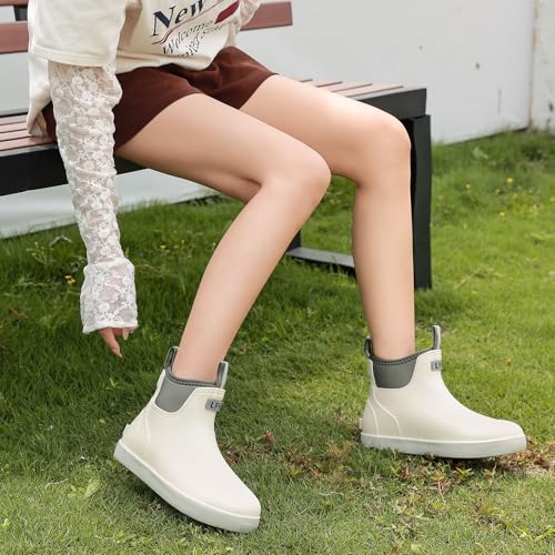 Women's Deck Boots, Waterproof Ankle Rain Boots With Anti-slip Secondary image