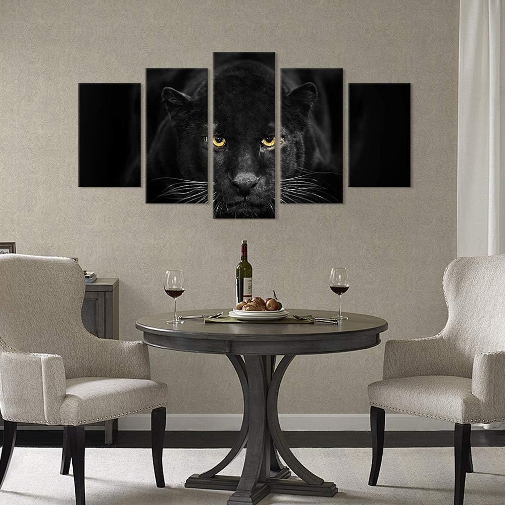 Black Panther 5-Piece Modern Canvas Wall Art