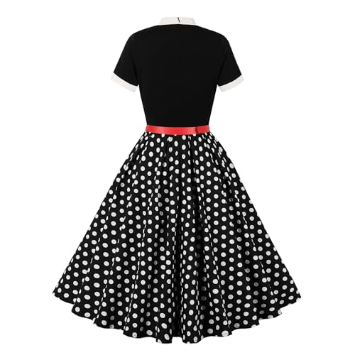 Vintage Swing Dress - 1950s Rockabilly Pin-Up Style