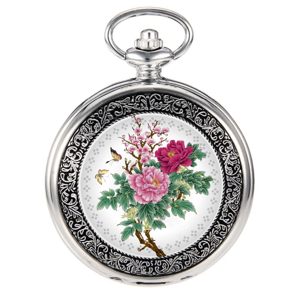 Men's Analog Pocket Watch with Chain — Necklace-Style Pocket Watch for Women