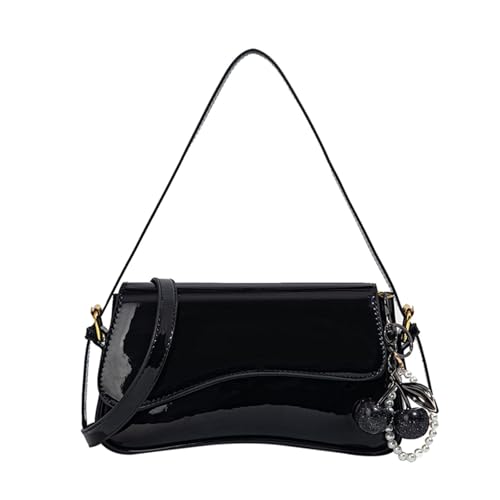 Purse for Women — Hobo Crossbody/Shoulder Bag with Cherry Pendant, Classic Retro Y2K, Detachable Straps