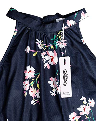 STYLEWORD Women's Summer Floral Halter Maxi Dress Vacation Semi Formal 2026