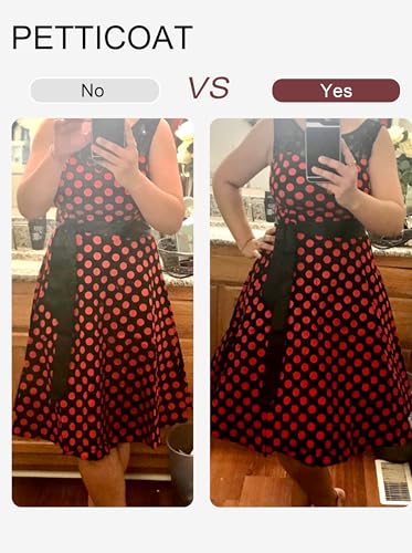 Women's 50s Vintage Petticoat A-line Underskirt Crinoline Rockabilly Tutu Skirt S-3XL