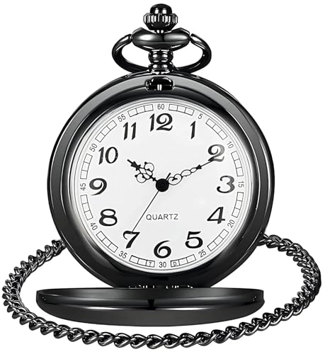 Smooth Vintage Pocket Watch with Chain