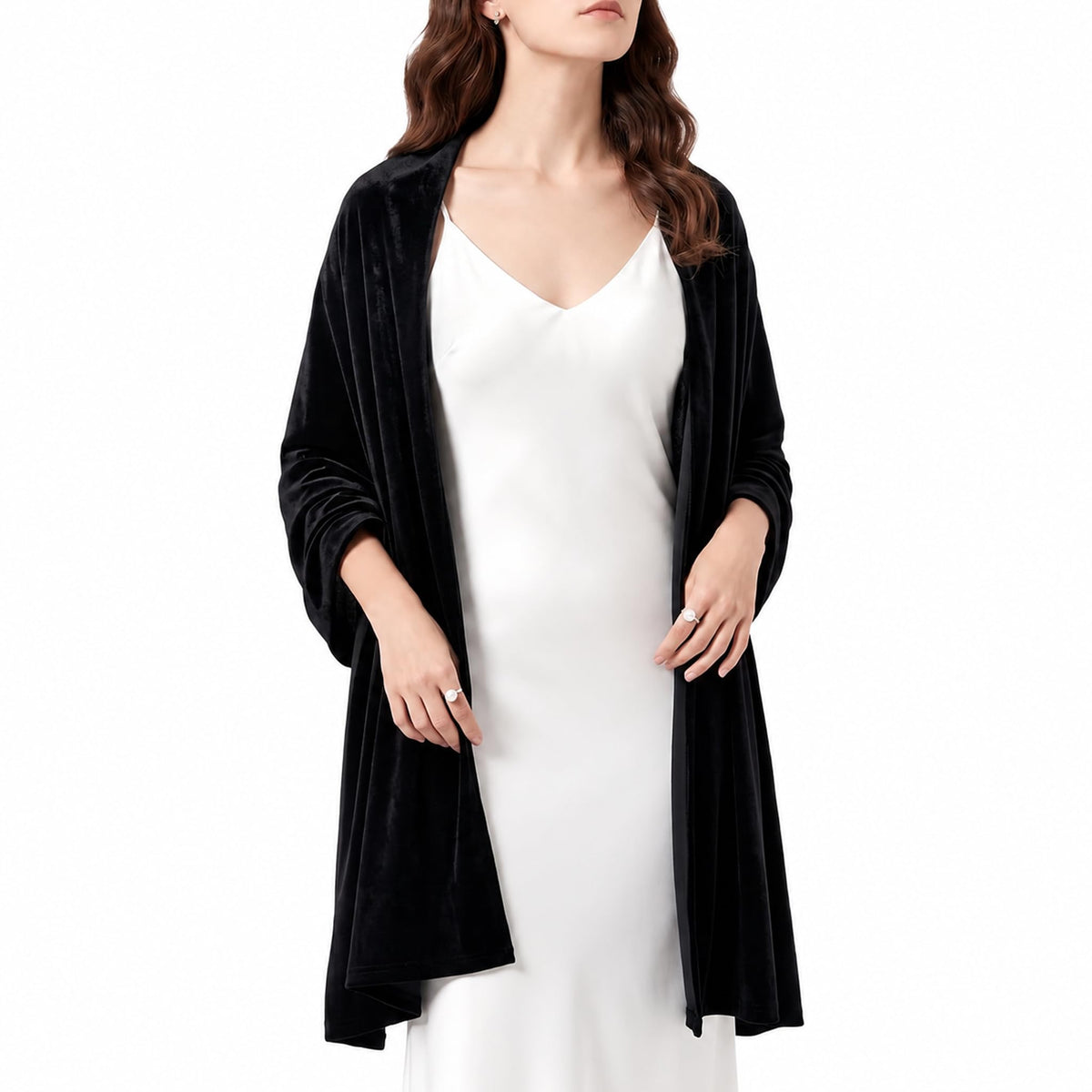 Velvet Bridal Shawl, Wrap for Wedding Banquet Evening Dress