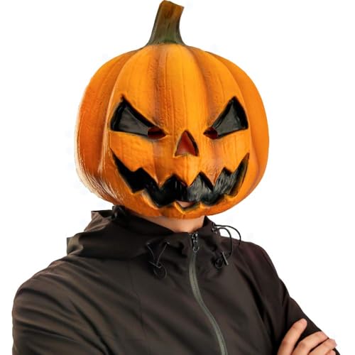 CreepyParty Jack-o-Lantern Mask, Costume for Halloween Party