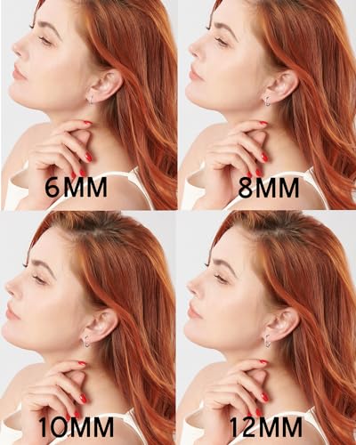 316L Surgical Stainless Steel Huggie Hoop Earrings 6mm 8mm 10mm 11mm 12mm 14mm Hypoallergenic Earrings Hoop Cartilage Helix Lobes Hinged Sleeper
