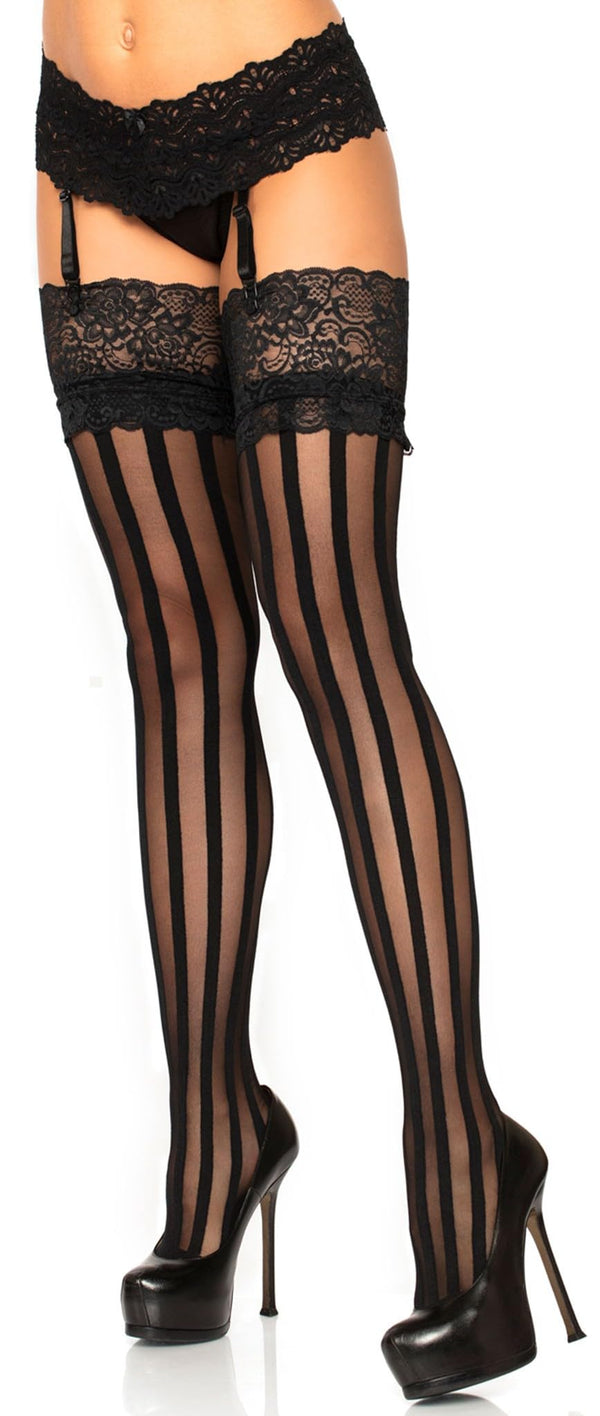 Lace Top Thigh-High Stockings