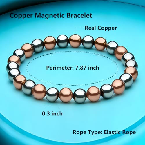 Copper Magnetic Therapy Bracelet for Women,Joint Discomfort Care