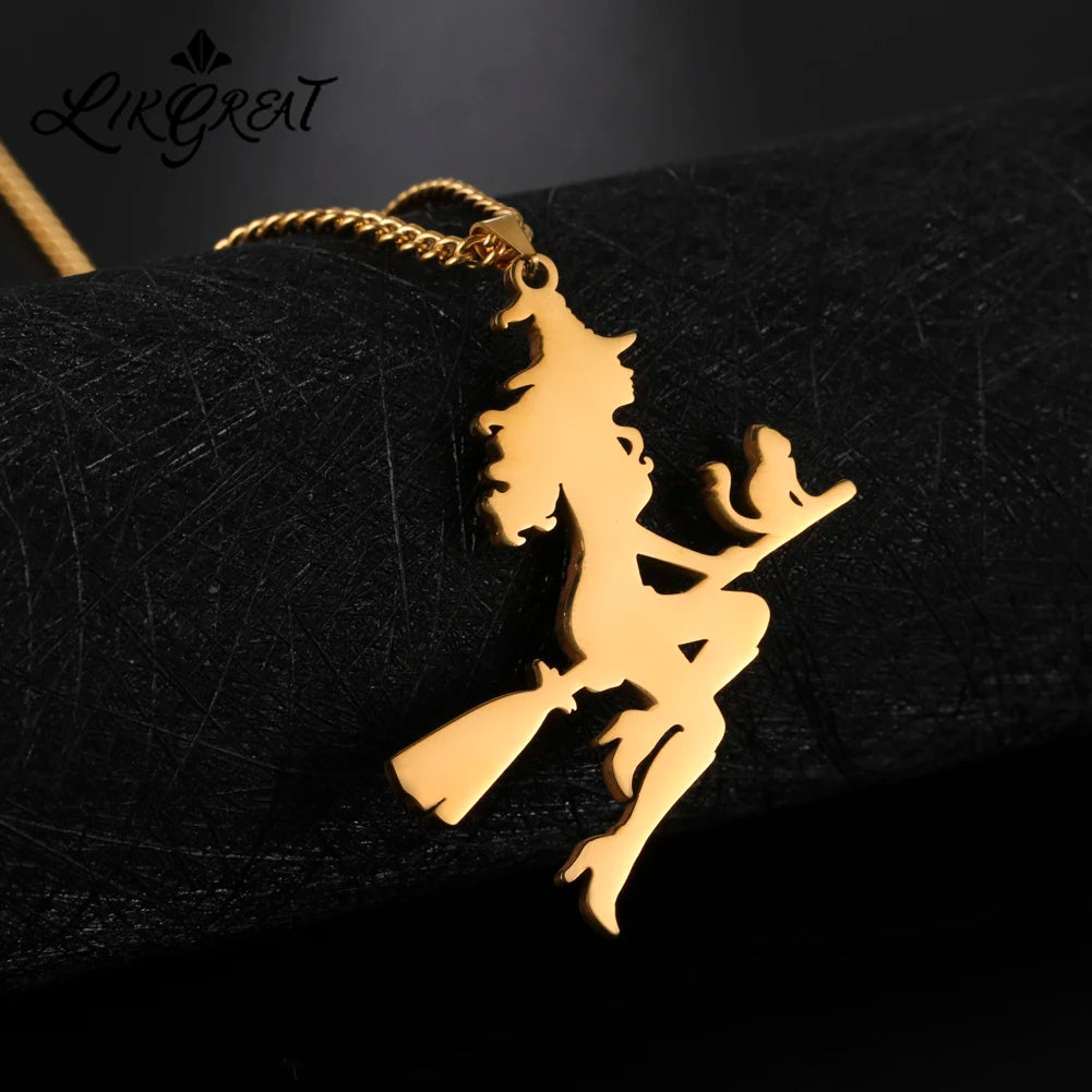 Mystical Cat Necklace - Witch Familiar Pendant Secondary image