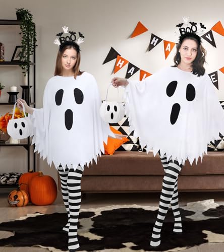 4 PCS Ghost Costume Women,Halloween Costumes for Women Adult