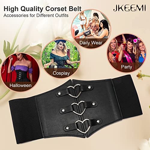 Metal Ring Wide Elastic Waspie Corset Belt