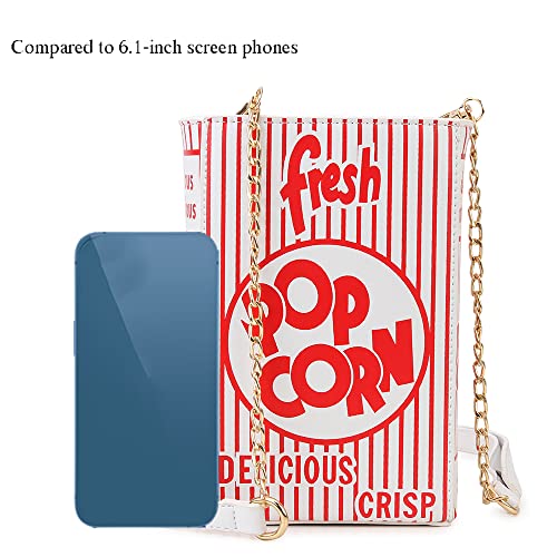 Popcorn Purse Novelty Fun Shaped Crossbody Bag for Women