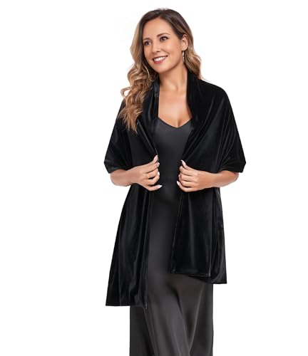 Velvet Shawl and Wraps for Evening Dresses