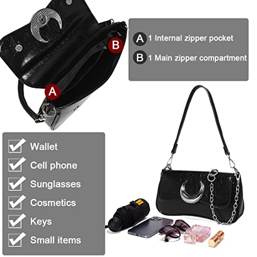Multi-Ways Crescent 2000s Y2k Shoulder Bag