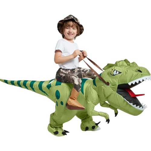 Inflatable Dinosaur Costume for Kids,Blow Up Halloween T Rex Suit