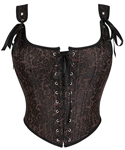 Women's Sexy Vintage 1920s Renaissance Lace Trim Corset Bustier