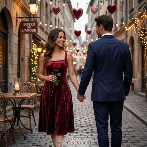 Elegant Classy Crushed Velvet Sleeveless Dress with Bow tie and Adustable Straps Short Formal Dress