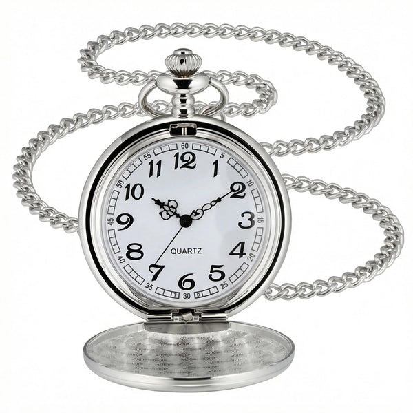 I-MART Smooth Vintage Pocket Watch with Chain