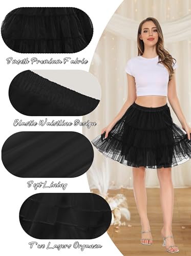 Women's 50s Vintage Petticoat A-line Underskirt Crinoline Rockabilly Tutu Skirt S-3XL