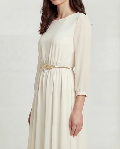 Metallic Elastic Stretchy Chain Belt