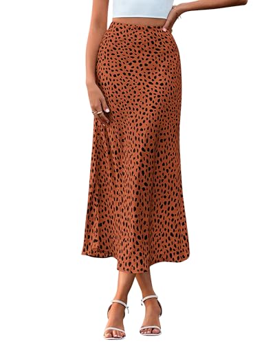 BTFBM Satin Skirts for Women Trendy 2026 Summer Fall