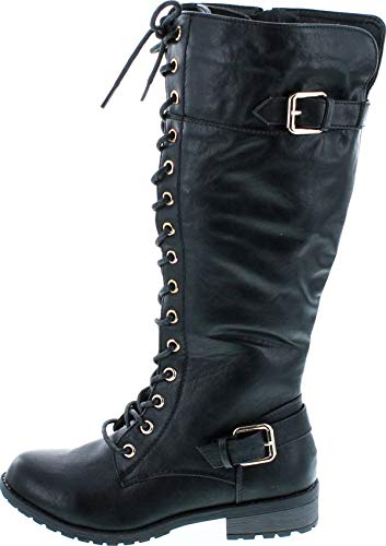 Mango 27 Womens Knee High Buckle Riding Boots