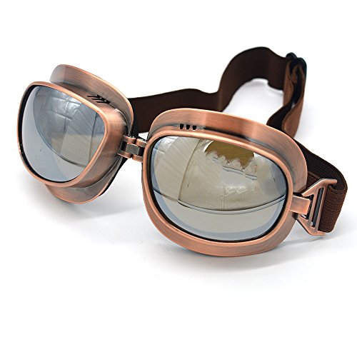 Vintage Pilot Aviator Steampunk Motorcycle Goggles