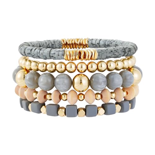 Boho Beaded Stretch Bracelets For Women Stackable Handmade Jewelry