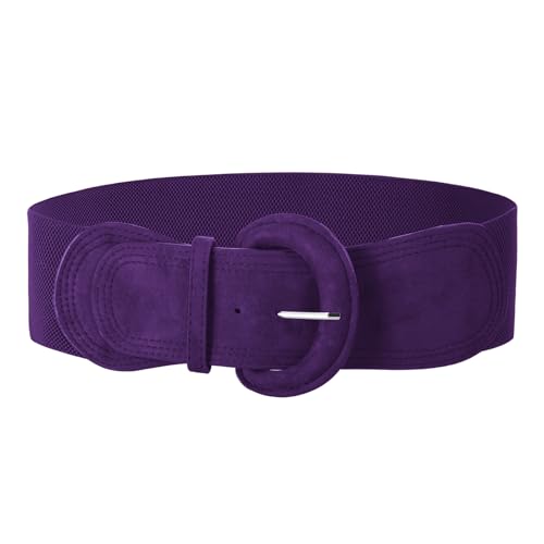 Belts For Women Suede Elastic Wide Belt Vintage Stretchy Main image