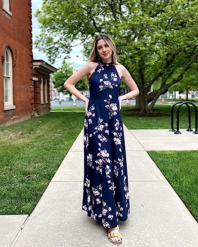 STYLEWORD Women's Summer Floral Halter Maxi Dress Vacation Semi Formal 2026