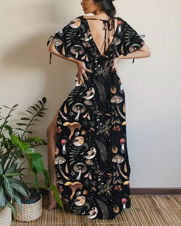 Women's Whimsical Mushroom Casual Summer Dresses for Beach Vacation