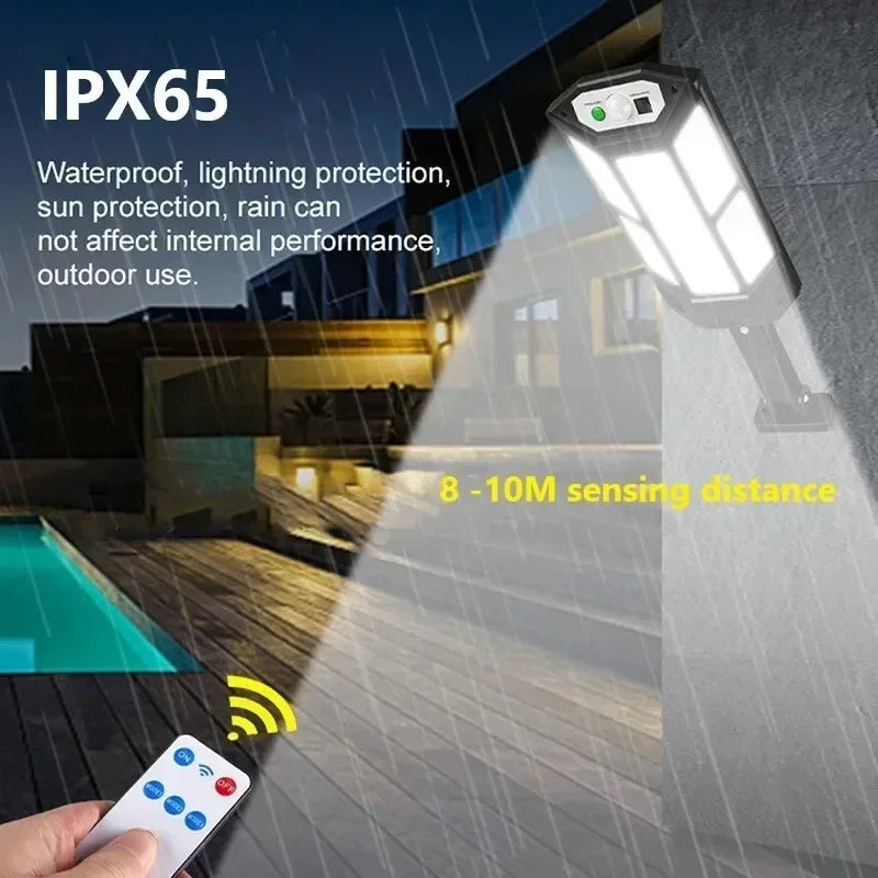 15000lm Irradiation 500㎡ Solar Light for Outdoor Sunlight Motion Sensor IP65 Waterproof Garden St...