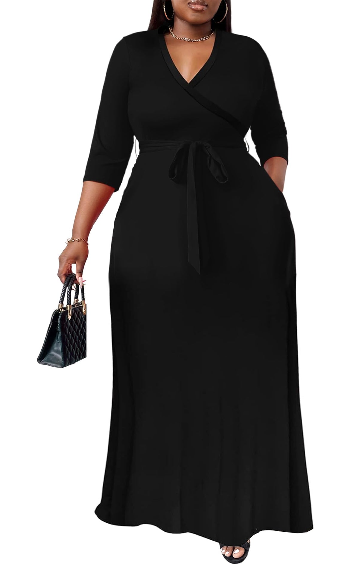 Nmoder Plus Size Maxi Dresses for Curvy Women -Summer Casual Long Fit Dress