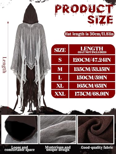 Geyoga Grim Reaper Costume for Adults, Halloween Cloak