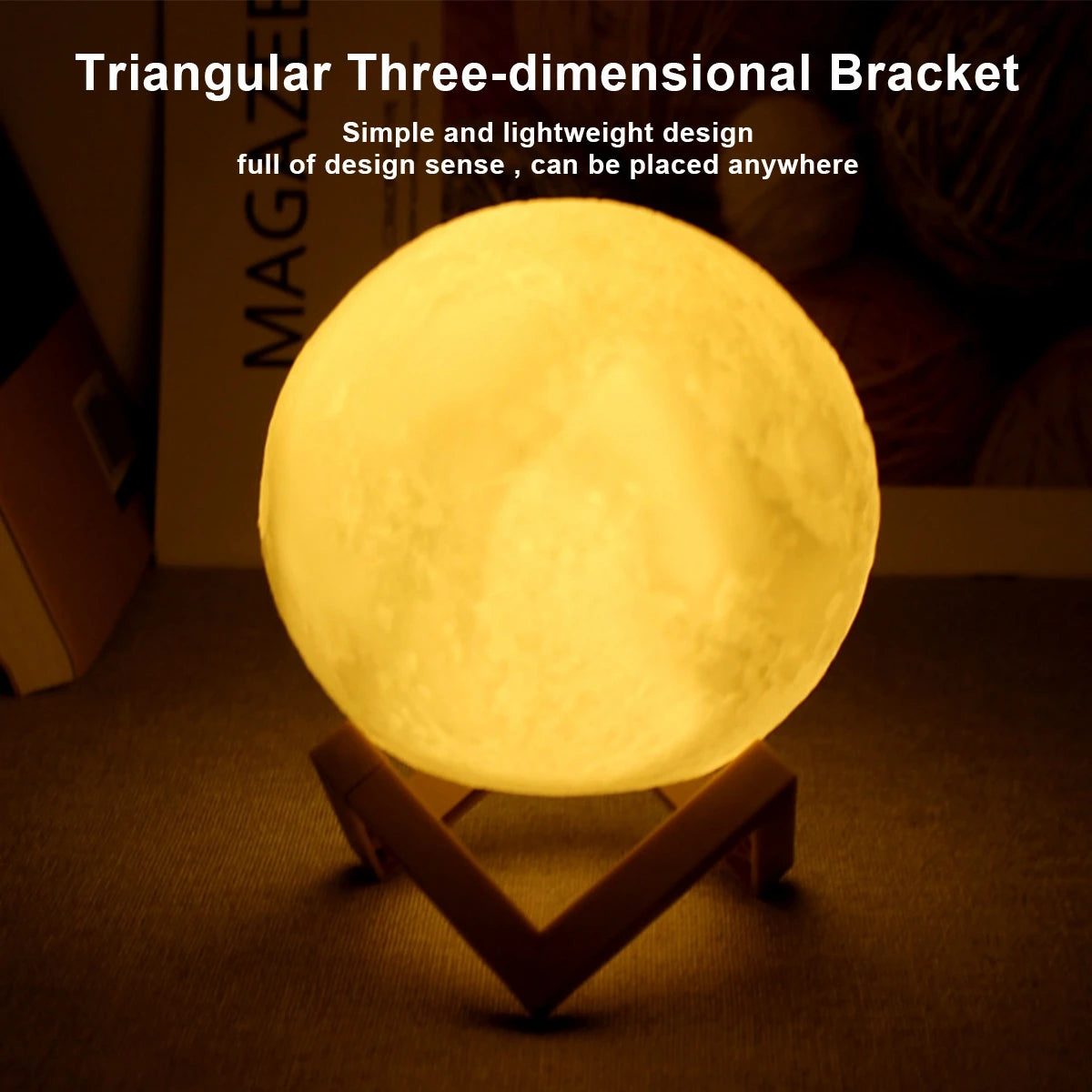 8cm Moon Lamp LED Night LED Light Kids Gift Moon Lamp